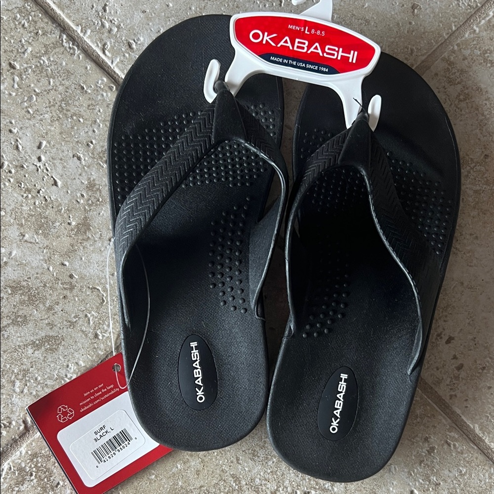 Okabashi Black Sandals - Surf - NWT - L 8-8.5